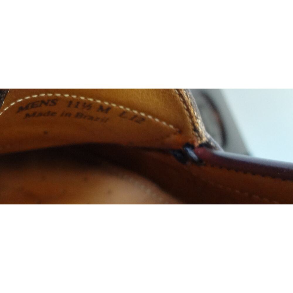 Vintage Johnston Murphy Hayes Burgundy Maroon Oxblood Leather Penny Loafer 11.5 - Picture 9 of 10